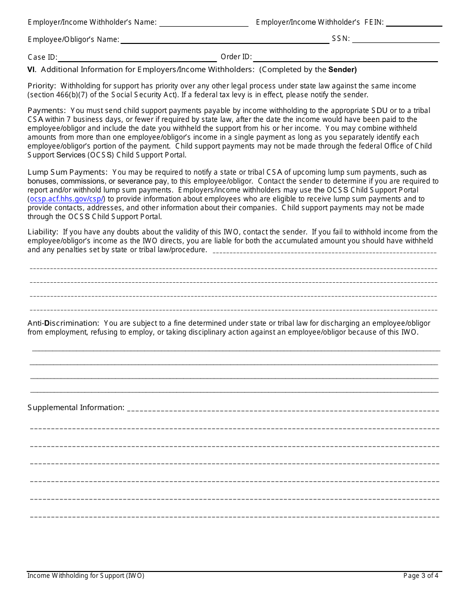 Income Withholding for Support, Page 3