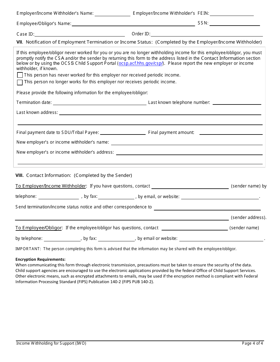 Income Withholding for Support, Page 4