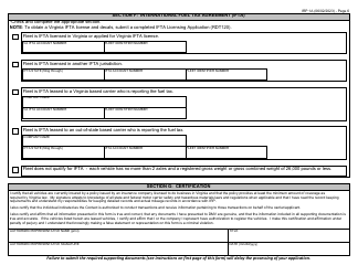 Form IRP1A Virginia International Registration Plan (Irp) New Account Application - Virginia, Page 6