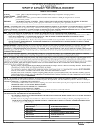 Form CG-1300 Report of Suitability for Overseas Assignment