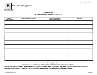 Form DOS1694-F-A Home Inspector License Application - New York, Page 6