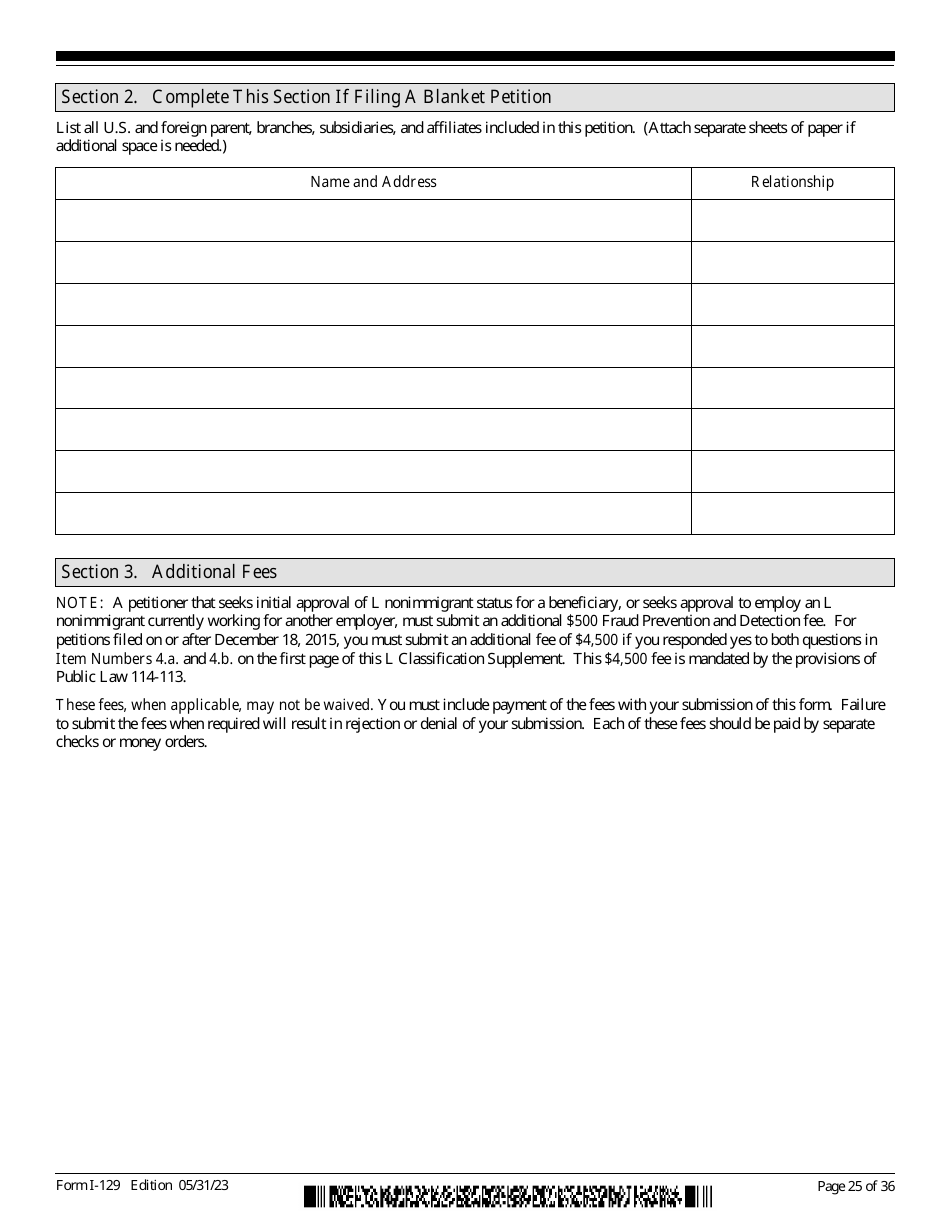 USCIS Form I-129 Petition for a Nonimmigrant Worker, Page 25