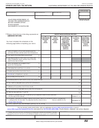 Form CDTFA-501-AV Vendor Use Fuel Tax Return - California