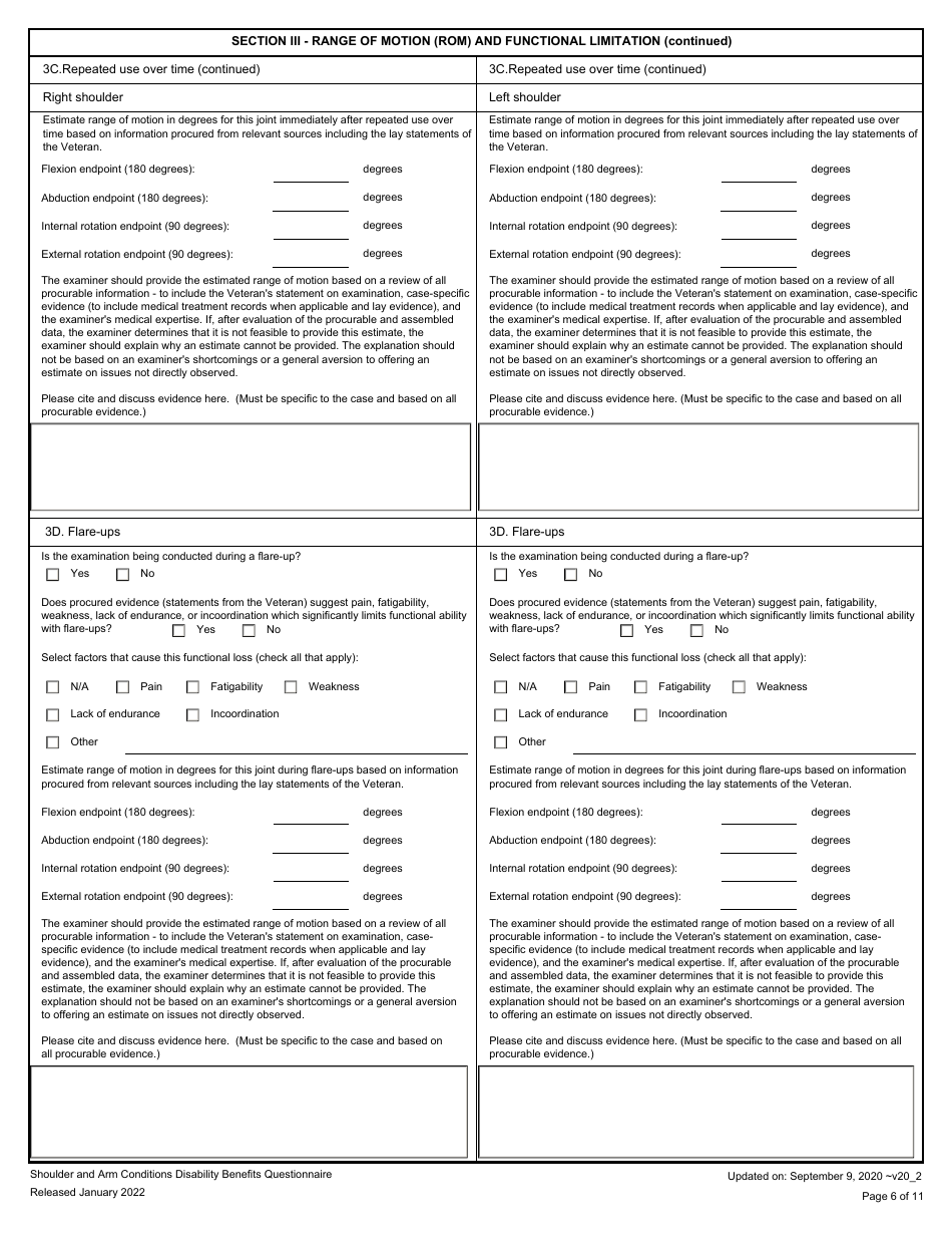 Shoulder And Arm Conditions Disability Benefits Questionnaire Fill Out Sign Online And 9116