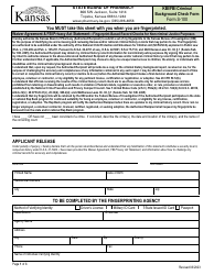 Document preview: Form S-100 Kbi/Fbi Criminal Background Check Form - Kansas
