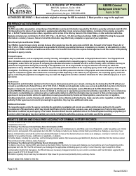 Form S-100 Kbi/Fbi Criminal Background Check Form - Kansas, Page 2