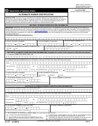 VA Form 21-0972 Alternate Signer Certification, Page 2