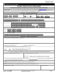 Document preview: VA Form 22-8979 Student Verification of Enrollment