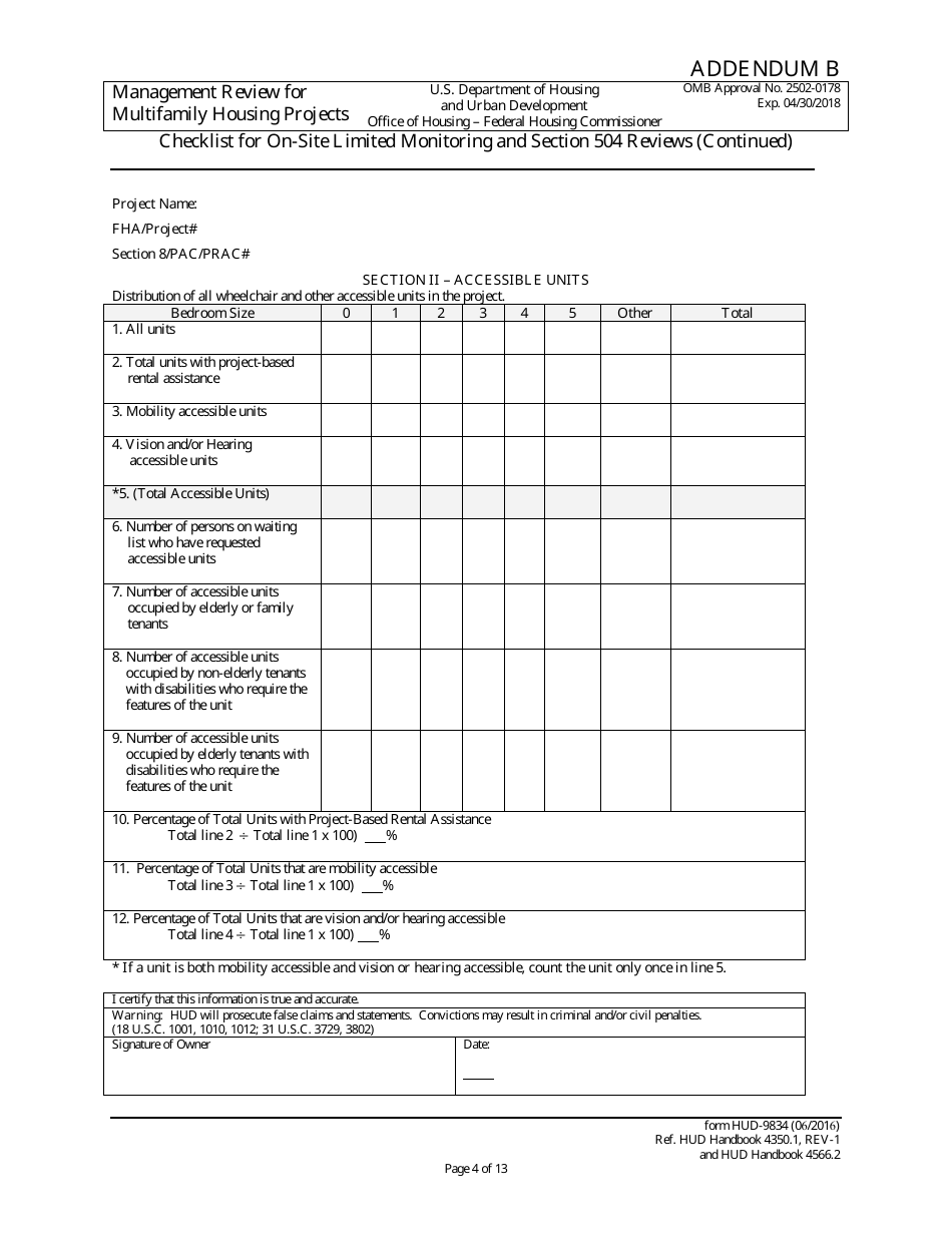 Form HUD-9834 Management Review for Multifamily Housing Projects, Page 36