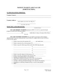 Form UJS-110 Notice to Quit and Vacate (For Eviction) - South Dakota, Page 2