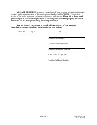 Form UJS-110 Notice to Quit and Vacate (For Eviction) - South Dakota, Page 3