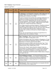 Hawaii Mortgage Loan Originator Company License Company New Application Checklist - Hawaii, Page 2
