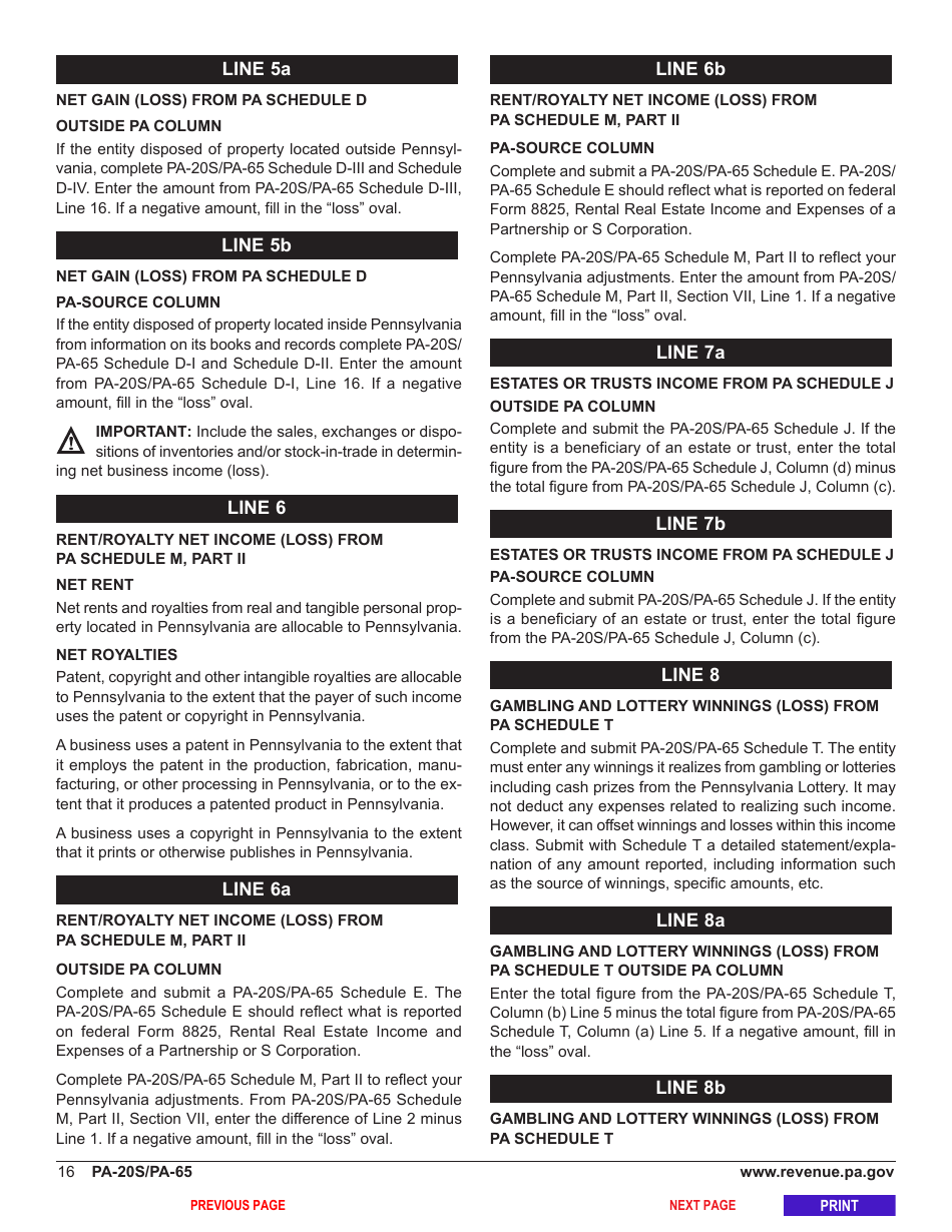 Form Pa 20s Pa 65 Download Fillable Pdf Or Fill Online Pa S Corporationpartnership 5498