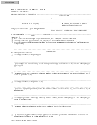 Document preview: Form CC-1345 Notice of Appeal From Trial Court - Virginia