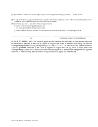 Form CC-1345 Notice of Appeal From Trial Court - Virginia, Page 2