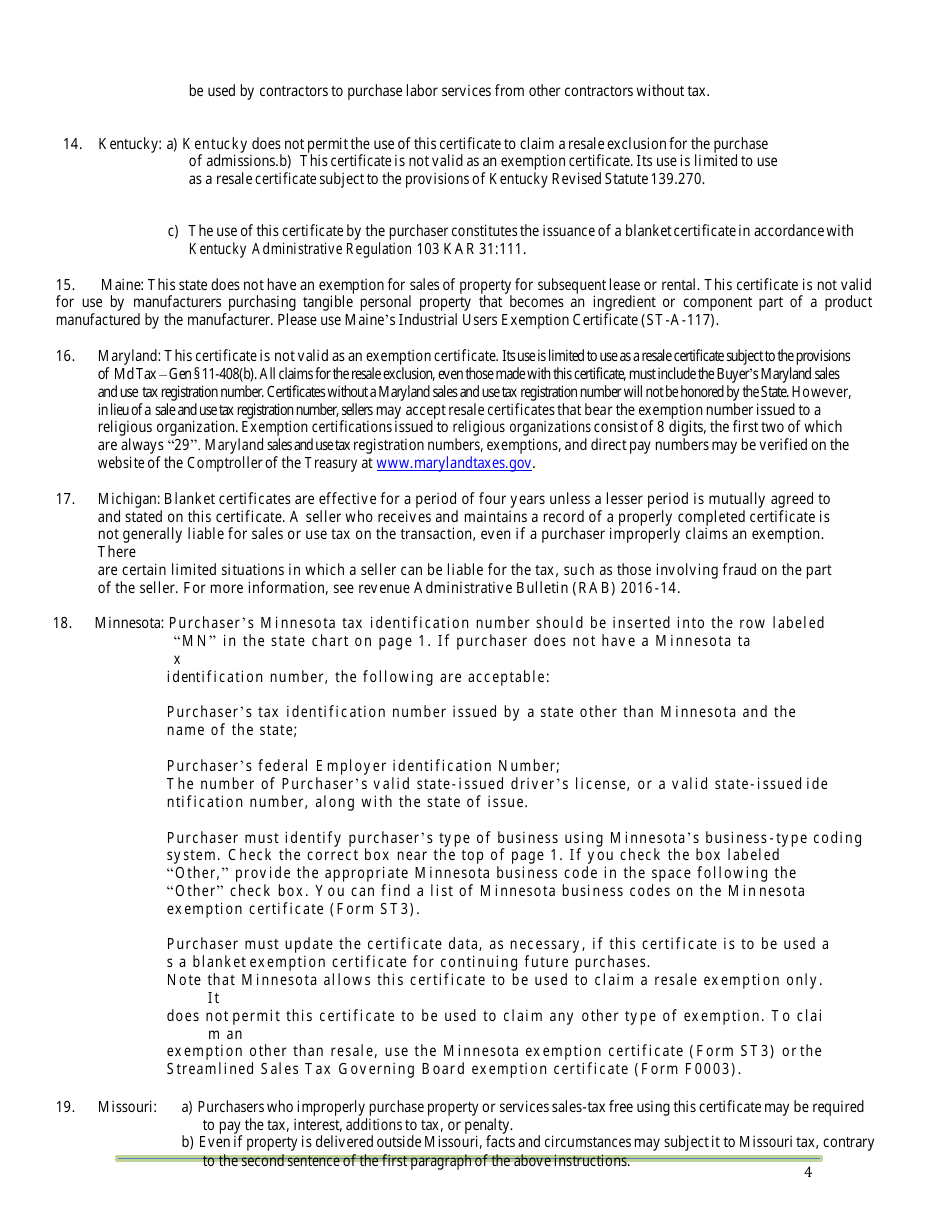 Uniform Sales And Use Tax Resale Certificate Multijurisdiction Fill Out Sign Online And 2345