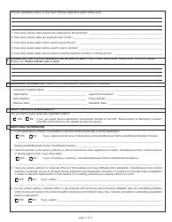 Form MV-349 Application for Vehicle Dealer Registration Plates for Dealers Licensed by Department of State - Pennsylvania, Page 2