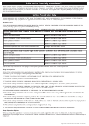 Form F3520 Vehicle Registration Transfer Application - Queensland, Australia, Page 2
