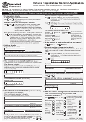 Form F3520 Vehicle Registration Transfer Application - Queensland, Australia, Page 3