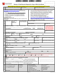 Document preview: Form VS-11 Bureau of Vital Records Request for Copy of Birth Certificate - Arizona