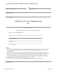 Form DOS-1511-F Certificate of Incorporation for Domestic Not-For-Profit Corporations - New York, Page 5
