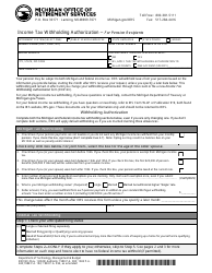Document preview: Form R0012X Income Tax Withholding Authorization for Pension Recipients - Michigan