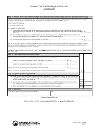 Form R0012X Income Tax Withholding Authorization for Pension Recipients - Michigan, Page 2