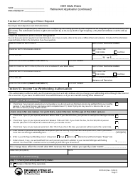 Form R0732H Retirement or Drop Application for State Police - Michigan, Page 3