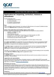 Form 43 Application for Reopening, Correction, Renewal or Amendment - Queensland, Australia, Page 6