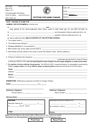 Document preview: Form AOC-295 Petition for Name Change - Kentucky