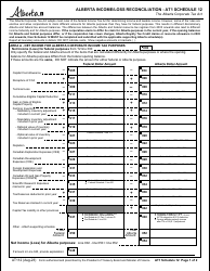 Form AT1 (AT112) Schedule 12 Alberta Income/Loss Reconciliation - Alberta, Canada