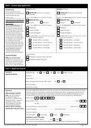 Form 1-1 Application for a Security Provider Licence Individual - Class 1 - Queensland, Australia, Page 2