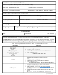 Workers&#039; Compensation Claim Form - Michigan, Page 2