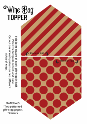 Document preview: Kraft Wine Bag Topper Template