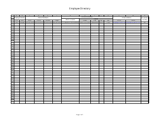 Document preview: Employee Directory Spreadsheet Template