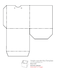 Single Cupcake Box Template Download Printable PDF | Templateroller