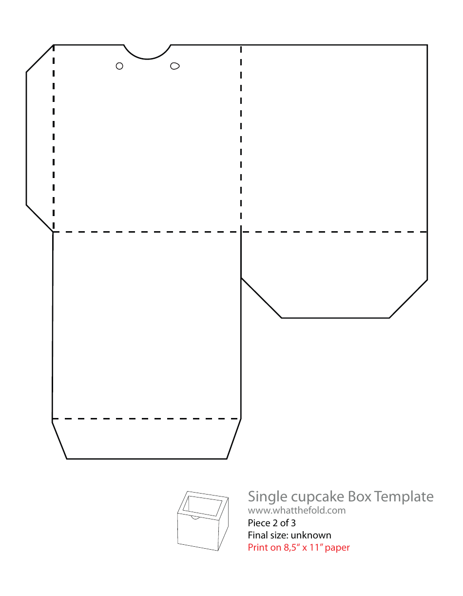Single Cupcake Box Template Download Printable PDF Templateroller Single Cupcake Box Template Download Printable PDF Templateroller