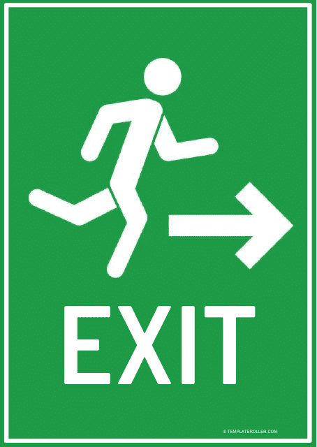Exit Door Sign Template Illustration Preview