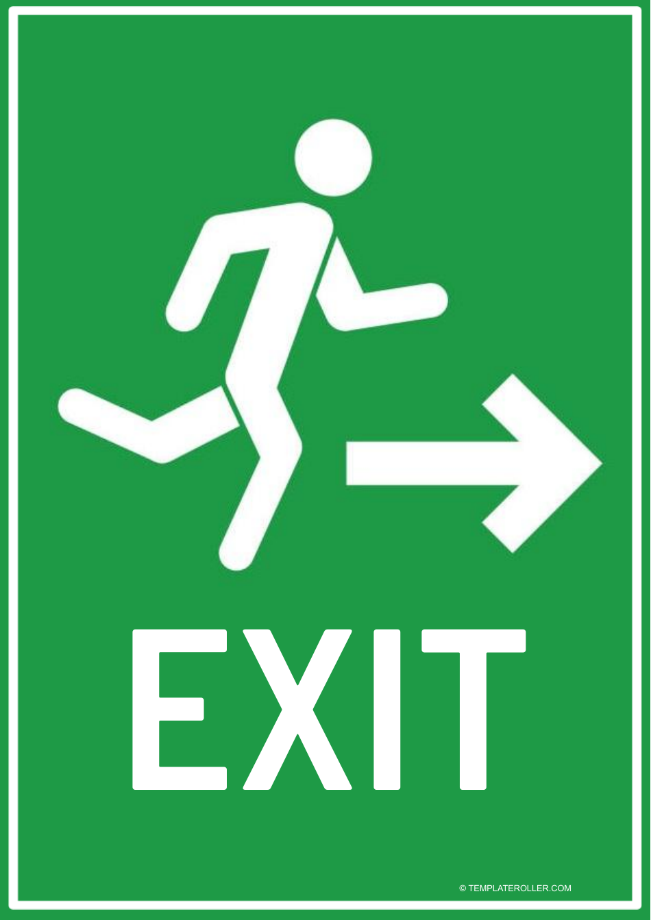 Exit Door Sign Template Illustration Preview