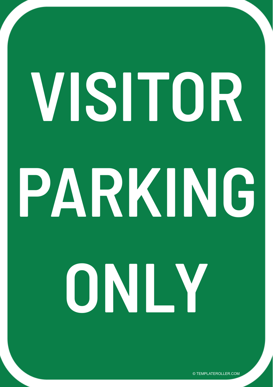 Visitor Parking Sign Template - Document Preview
