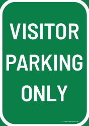 Document preview: Visitor Parking Sign Template