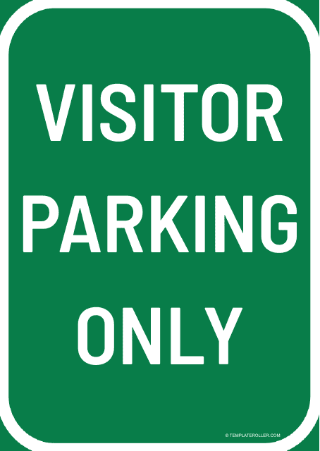 Visitor Parking Sign Template