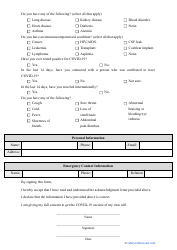 Covid-19 Vaccine Consent Form, Page 2