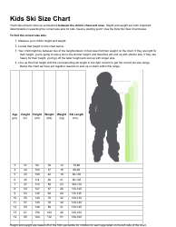 Document preview: Kids Ski Size Chart