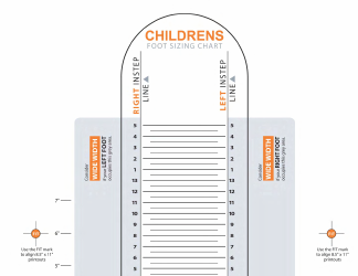Children&#039;s Foot Sizing Chart