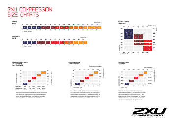Compression Tights and Shorts Size Charts - 2xu Compression, Page 2
