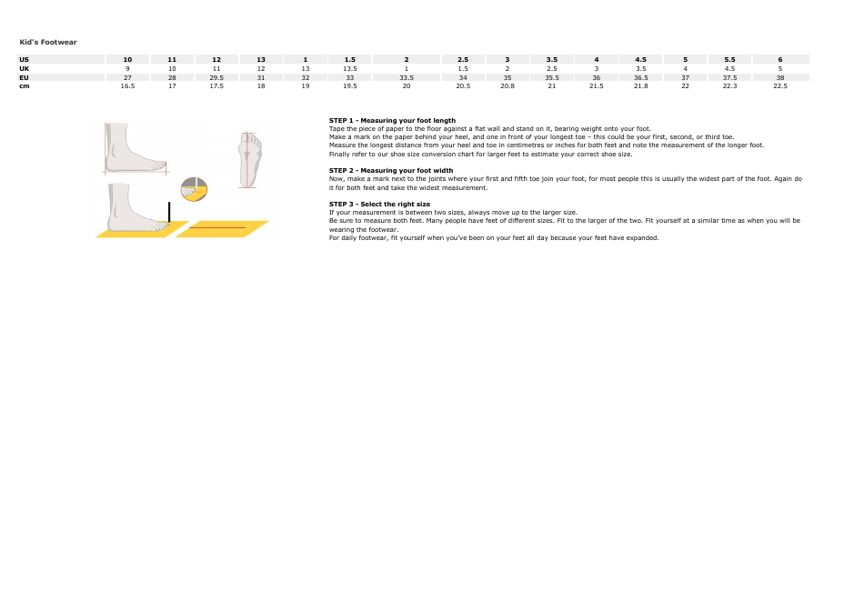 Clothing Size Charts - the North Face, Page 8