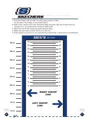 Document preview: Men's Foot Size Chart - Skechers (32)