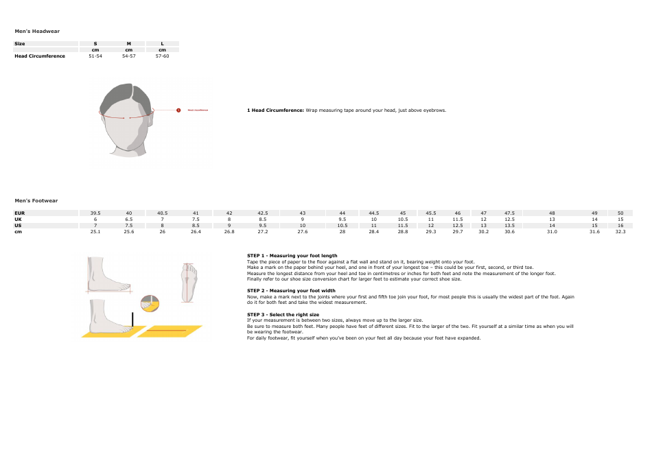 Sportswear Size Charts - Jack Wolfskin, Page 3