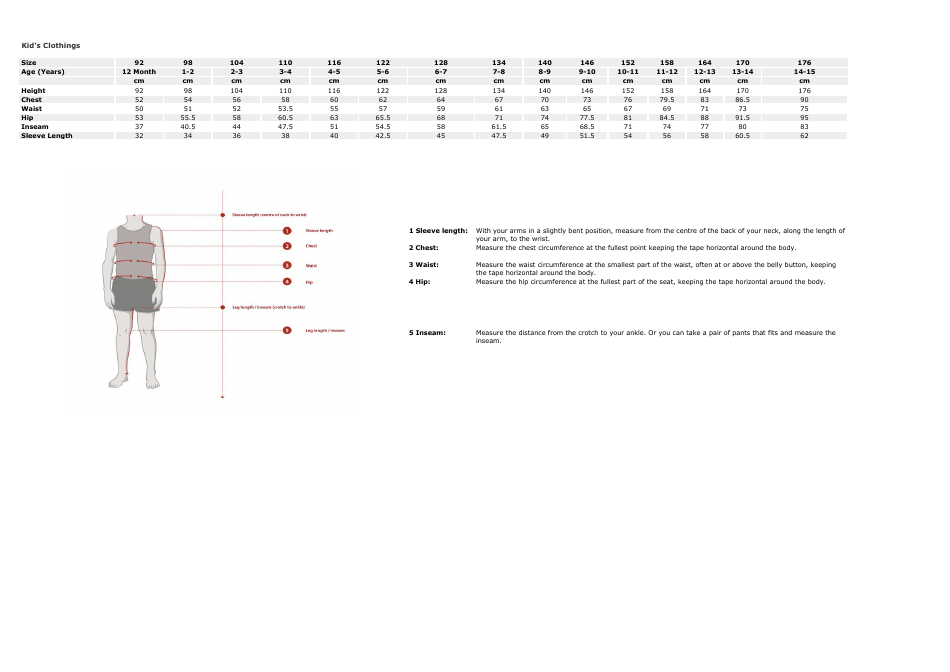 Sportswear Size Charts - Jack Wolfskin, Page 7